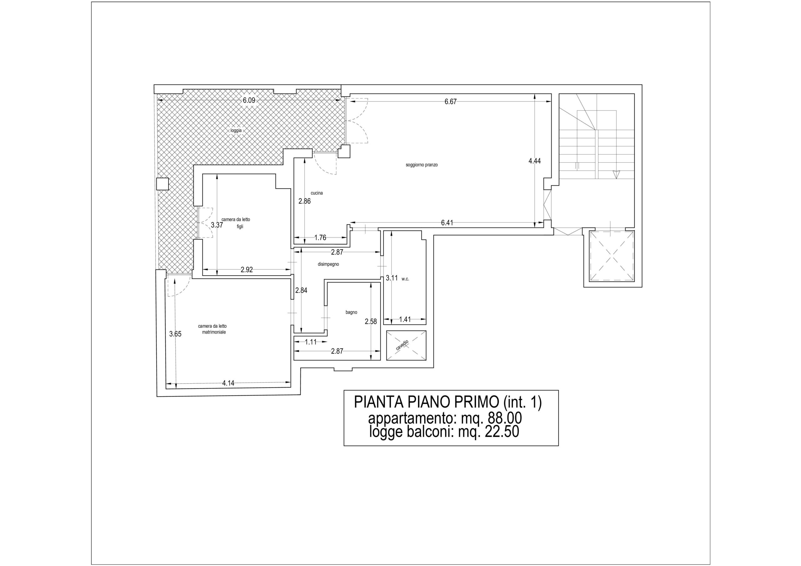 PLANIMETRIA PIANO PRIMO INTERNO 1