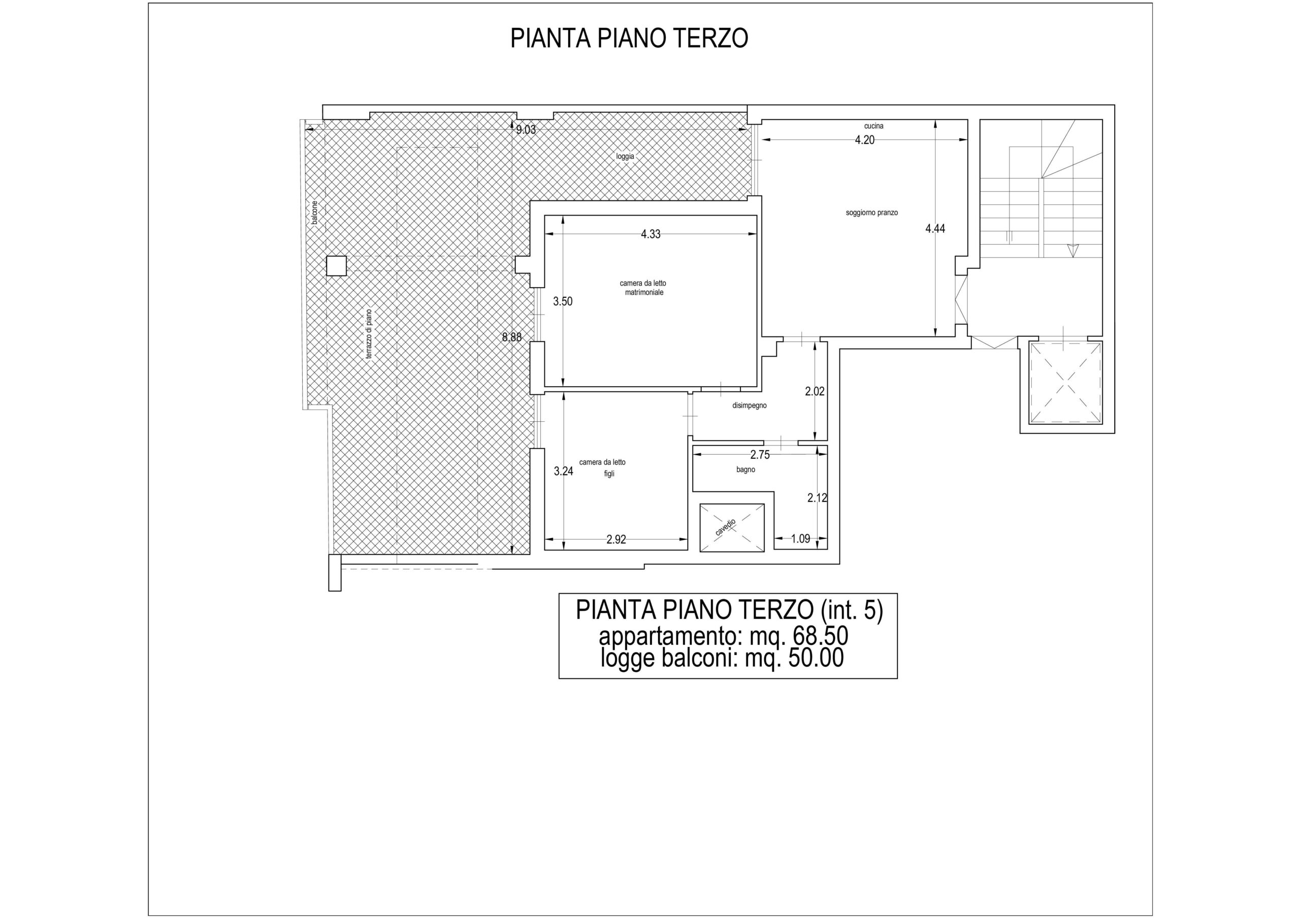 PLANIMETRIA PIANO TERZO INTERNO 5