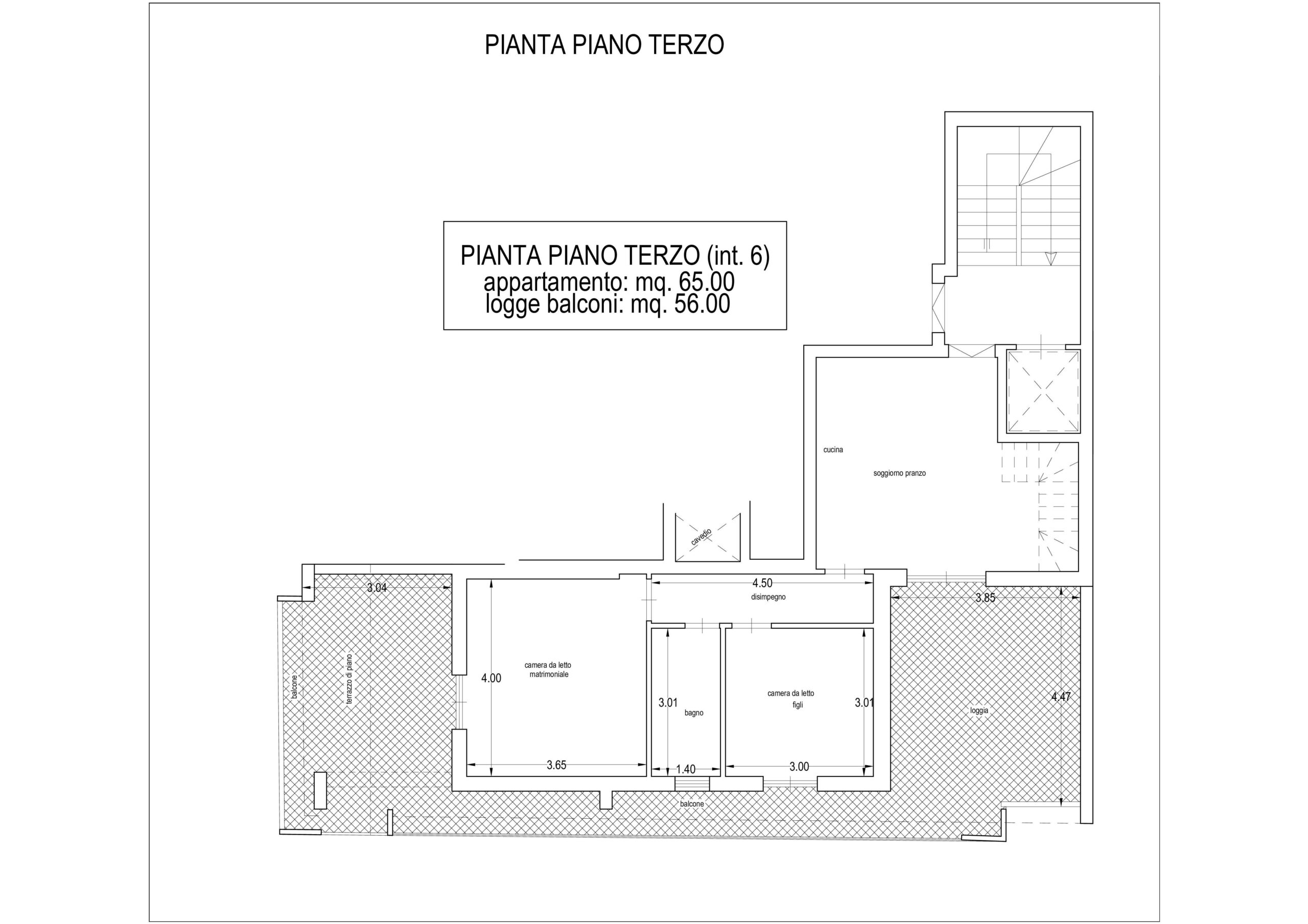 PLANIMETRIA PIANO TERZO INTERNO 6