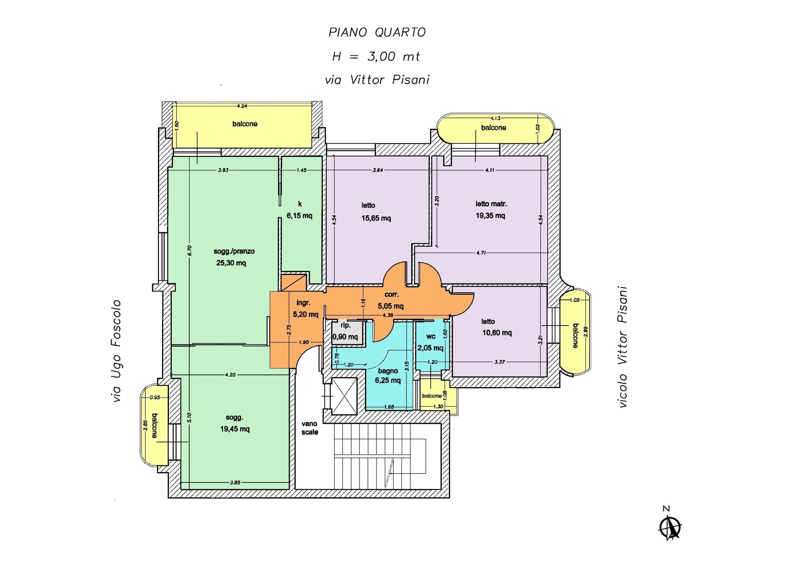 PLANIMETRIA PIANO QUARTO